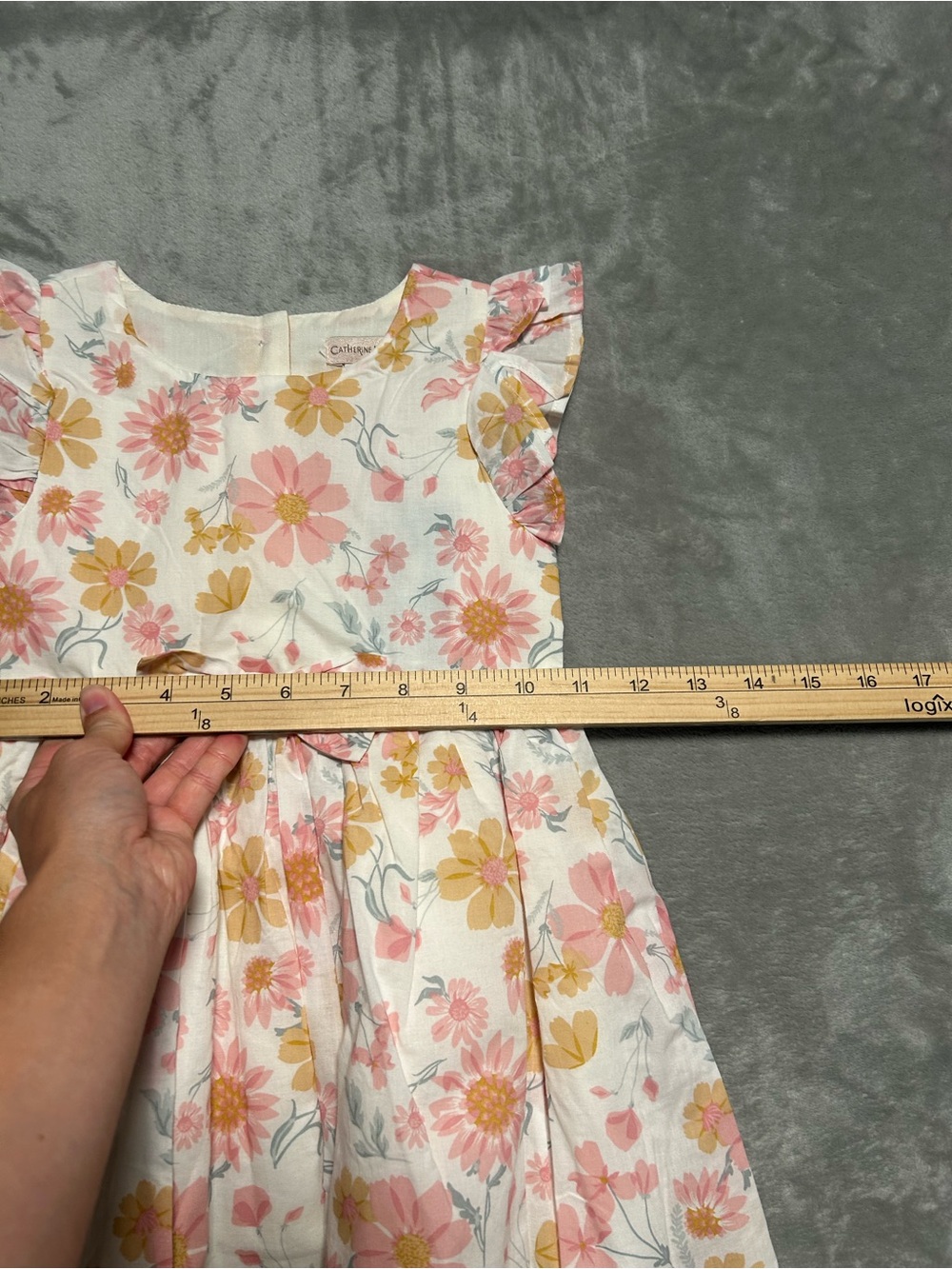 Catherine Malandrino Girls Dress 3T Floral Ruffle - Picture 7 of 8